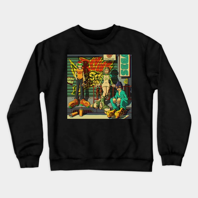 Jet Set Radio - Revive Full Color Crewneck Sweatshirt by barbes-artworks